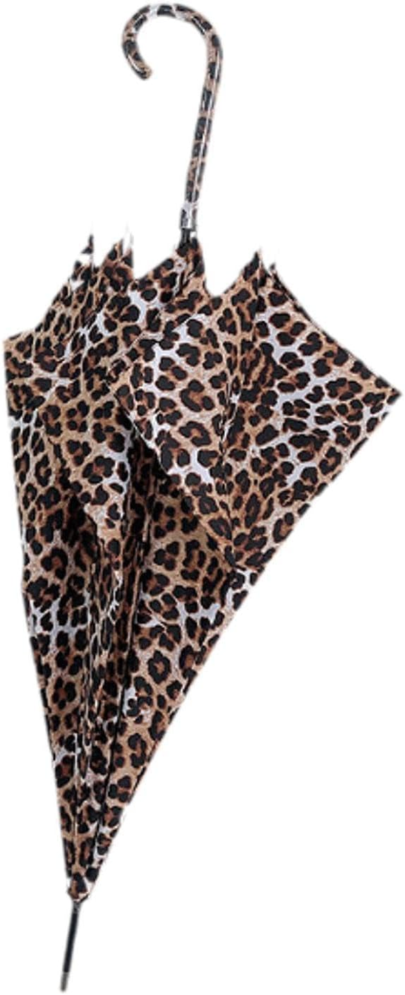 Travel Umbrella Stick Umbrella Strong Waterproof Leopard Print Portable Rain Umbrella Straight Umbrella for Outdoor Walking image number 6