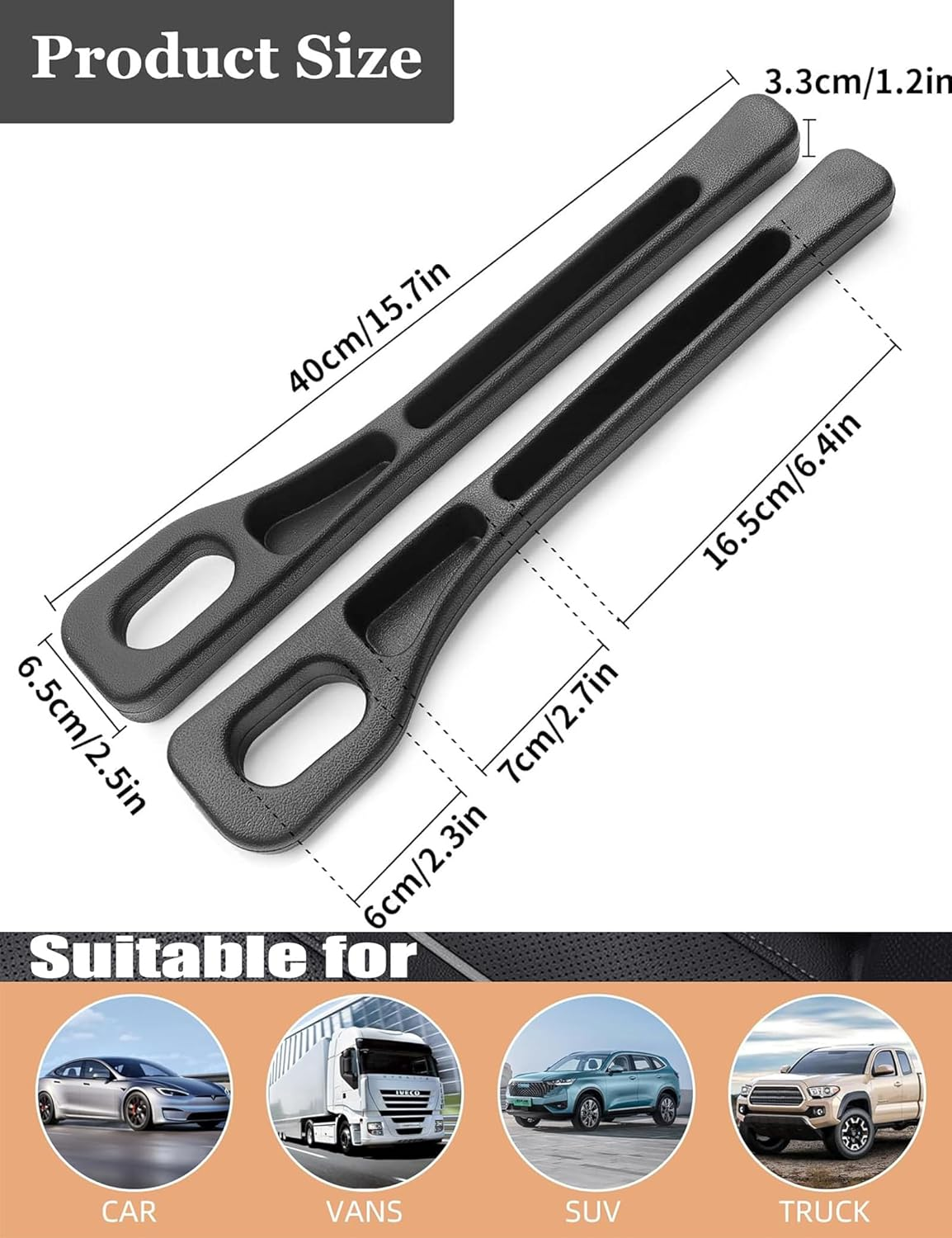 Wayfurr Car Seat Gap Filler 2 Pack &ndash; Universal Seat Gap Plug & Organizer for Cars Suvs, No Drop Crevice Blocker Stop Drop Filler image number 2