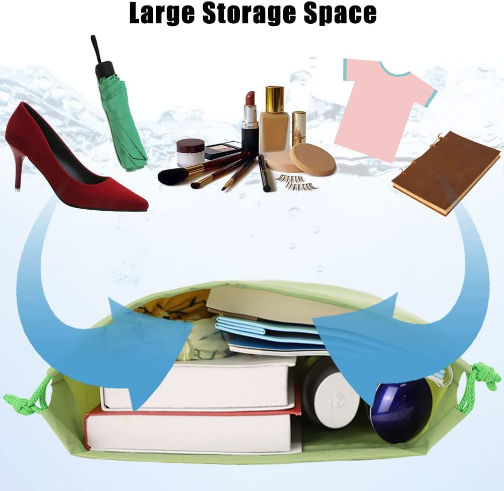 LZYMSZ Nylon Drawstring Waterproof Clothing Storage Bag - Travel Dirty Cord Shoes Organizer (9Pcs) image number 2