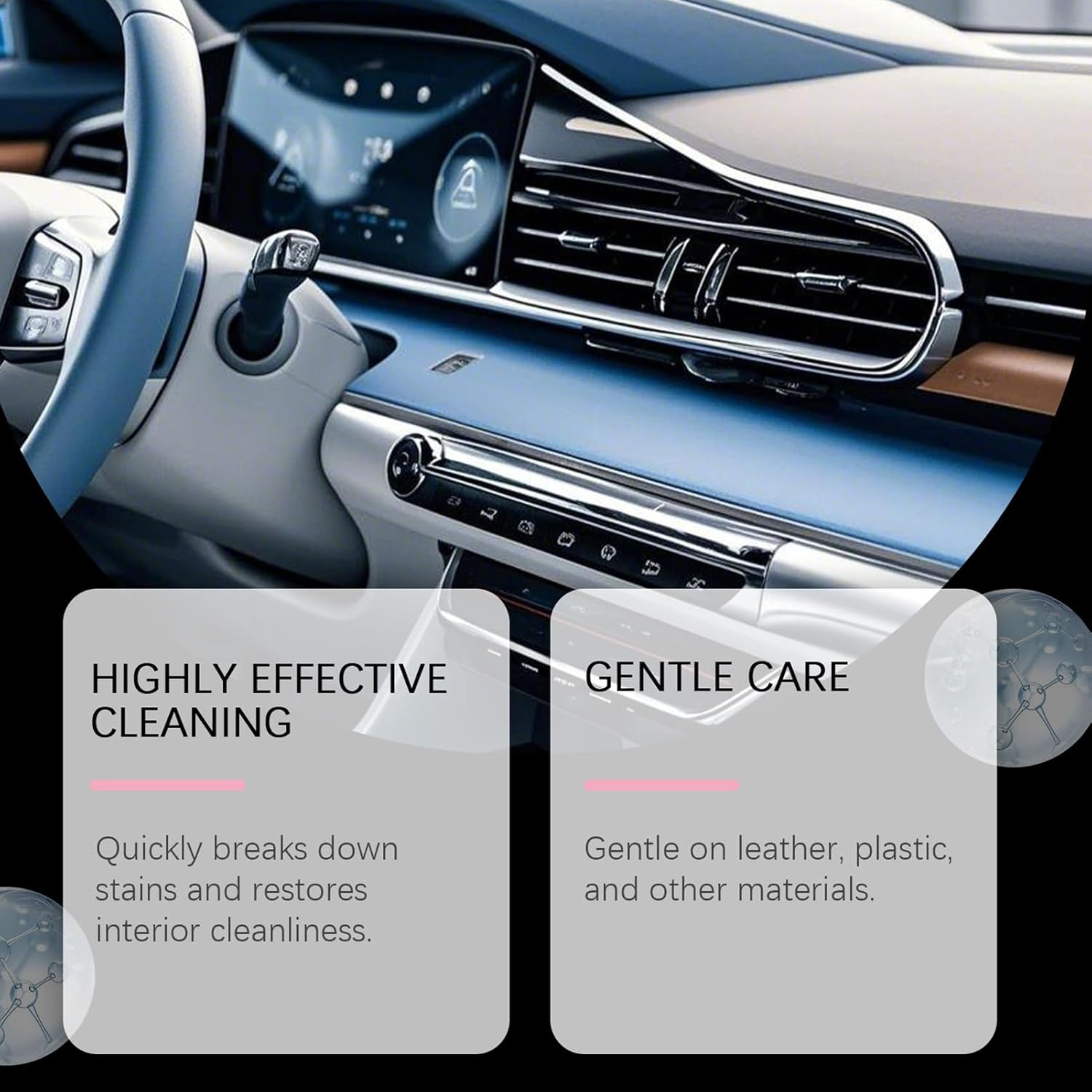 Gwtdtoad Leather Cleaner | Car Seat Cleaner Spray with Cloth and Sponge,237Ml Automotive Cleaning Agent for Dashboard Trim Steering Wheel Door Central Console Detailing image number 4