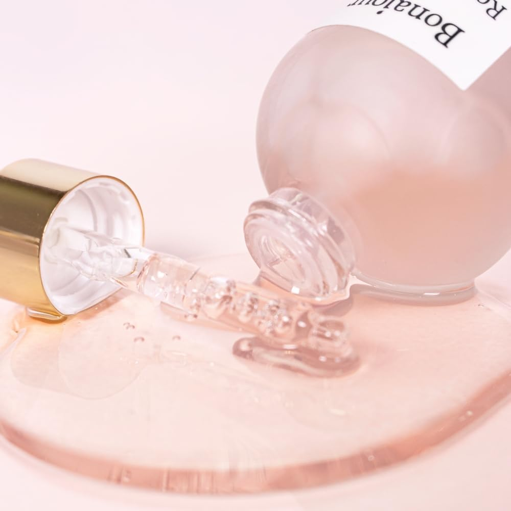 [BONAJOUR] Vegan Beauty Rose Stem Cell Ampoule - Best Face Anti-Wrinkle & Aging, Brightening Care/Total Care Serum 1.0 Fl. Oz