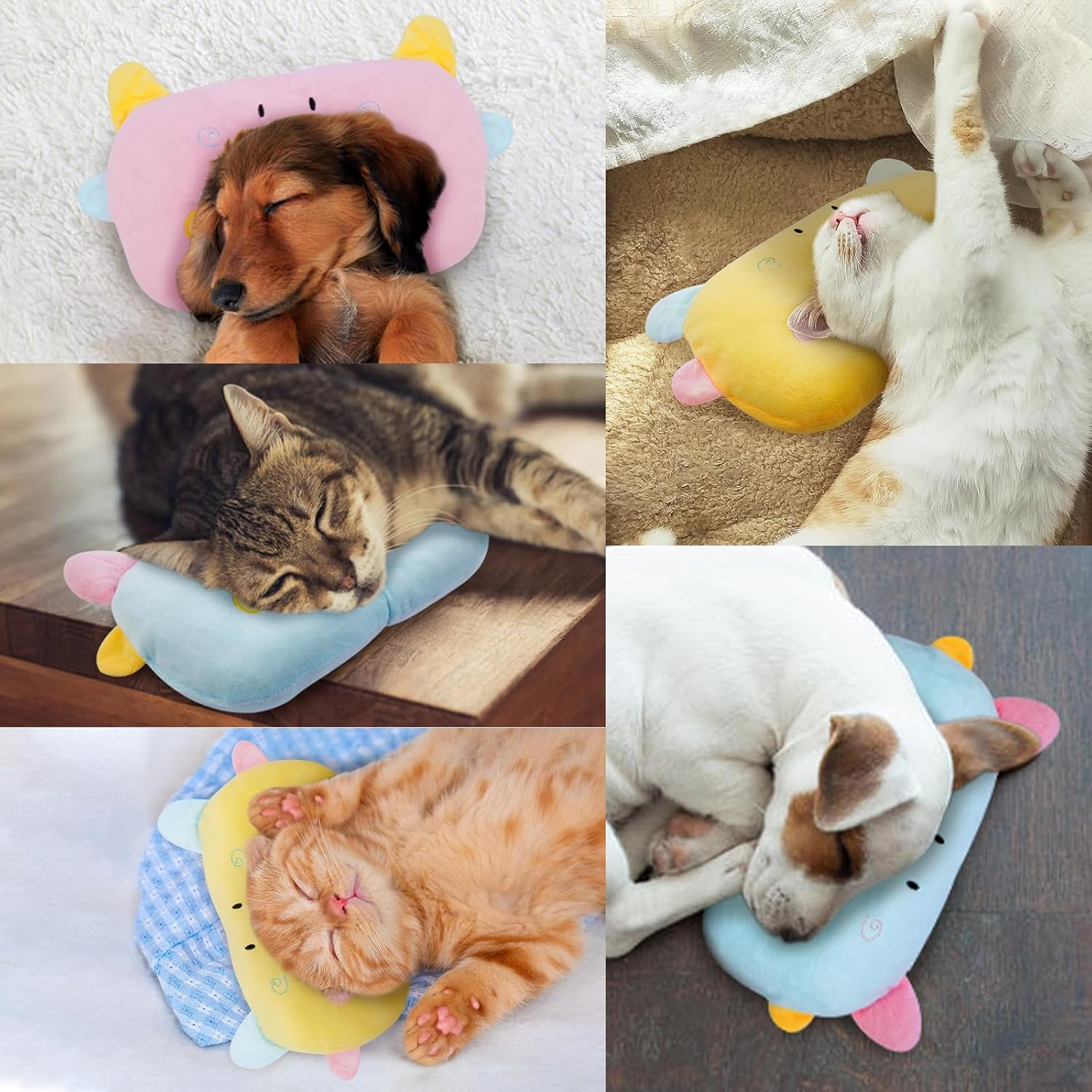 DENTRUN Cushion for Cats, Neck Cushion, Cushion for Cats, Washable, Dog Cushion, Small Dogs, Plush Toy, Cat Cuddly Toy