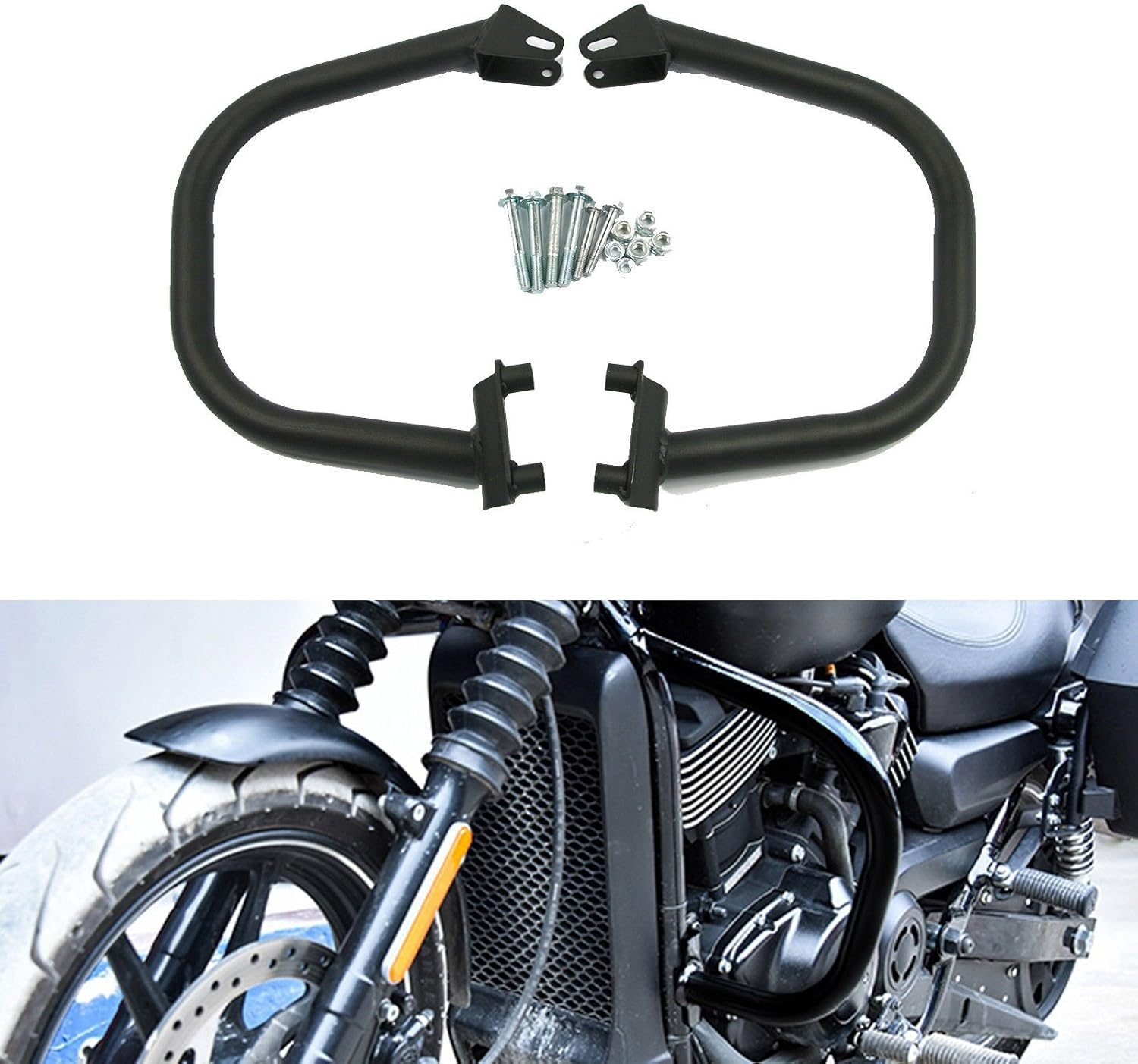 Engine Guards Crash Bars Frame Protection for Harley Street 500 750 XG750 XG500 2015 2016 2017 2018 2019 Street Rod 2017-2019 image number 2