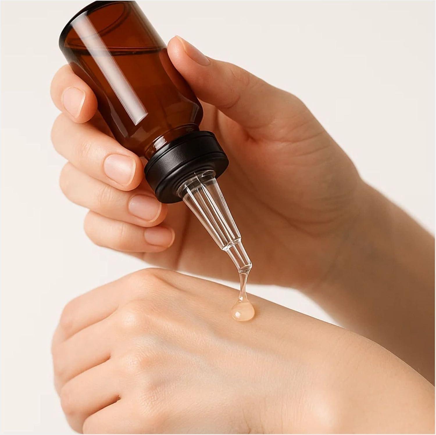 20Mm Glass Bottle Dropper Serum Vial Caps - Essential Oil Bottle Dropper Tips, Leak-Proof Glass Pipette Caps for Cosmetics, DIY Skincare, Perfume(100 PCS)