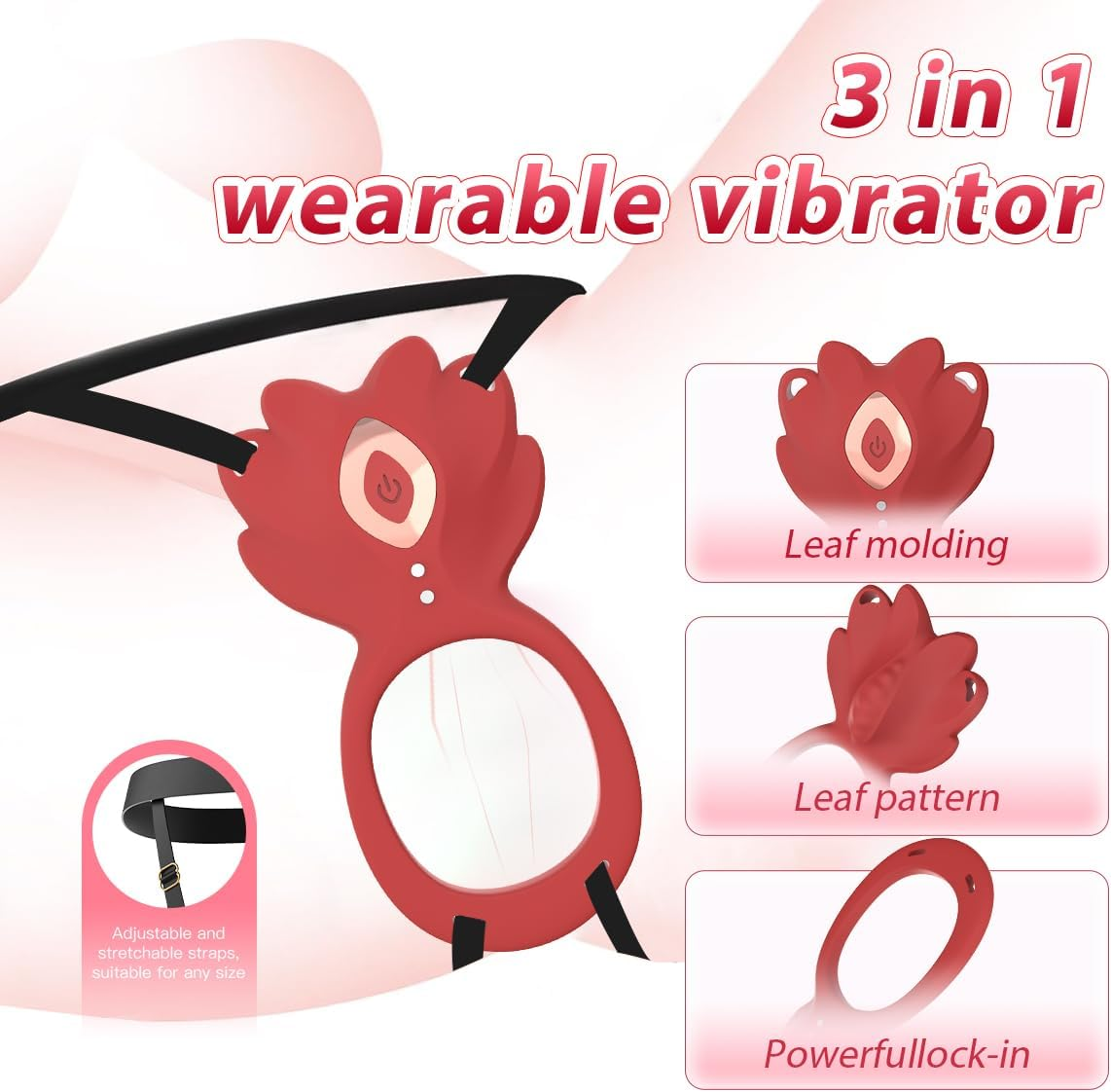 Adult Sex Toys Wearable Panty Vibrator,Female Sex Toy with 9 Vibration Modes,Vibrating Penis Ring Clitoral Stimulator,Couple Sex Toy with APP Control Vibrators for Women Men Sexual Pleasure image number 3