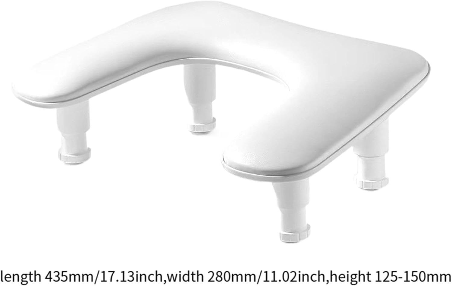 TENOL Nail Art Hand Rest Nail Arm Rest Pillow Professional Nail Art Hand Holder Manicure Tool Adjustable Height, White image number 1