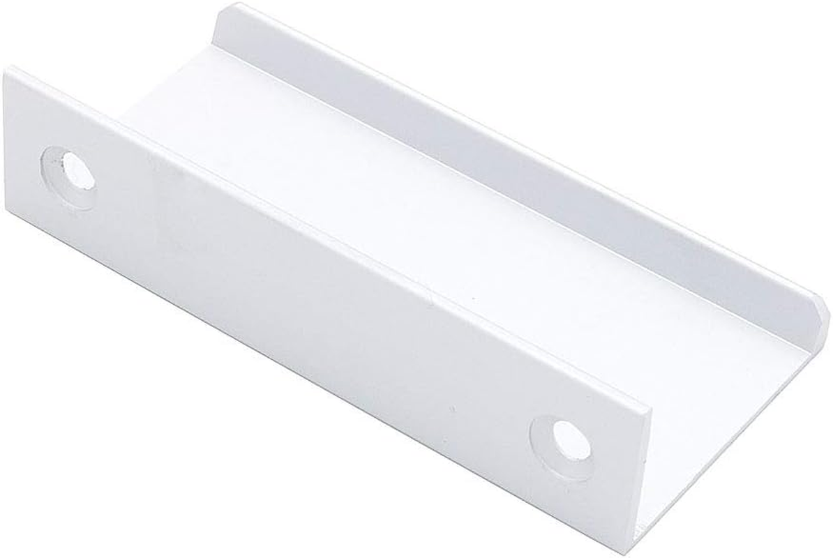 Set of 8 NUZAMAS Kitchen Lip Pull Handles, Aluminum Alloy, Silver Color, Door Handles, Concealed Finger Pull Handle for Home Kitchen Door Drawer Cabinet, 8Cm