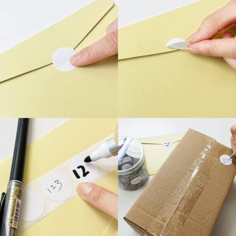 Starboling 800Pcs 1 Inch White round Color Coding,Dot Stickers Labels,Can Writing for Office,Student Classroom and Other Scenarios image number 3