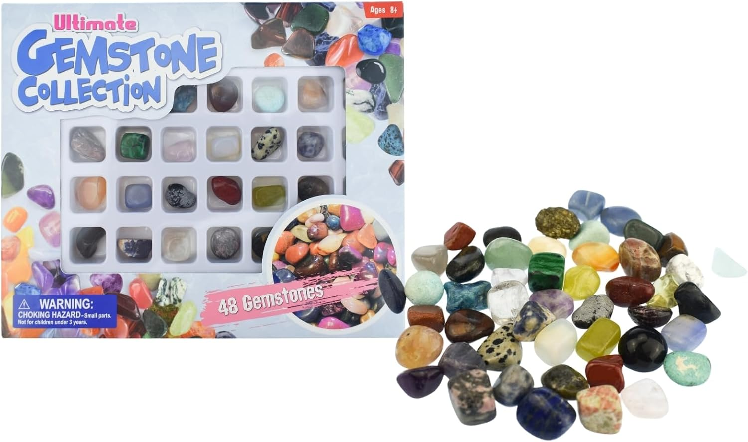 Kaper Kidz -ULTIMATE GEMSTONE COLLECTION 48PCS | Real Gemstones to Collect image number 5
