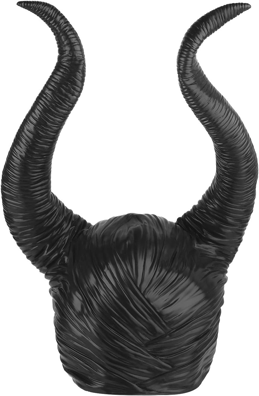 1X Maleficent Headpiece Costume Halloween Hat Maleficent Black Queen Horns