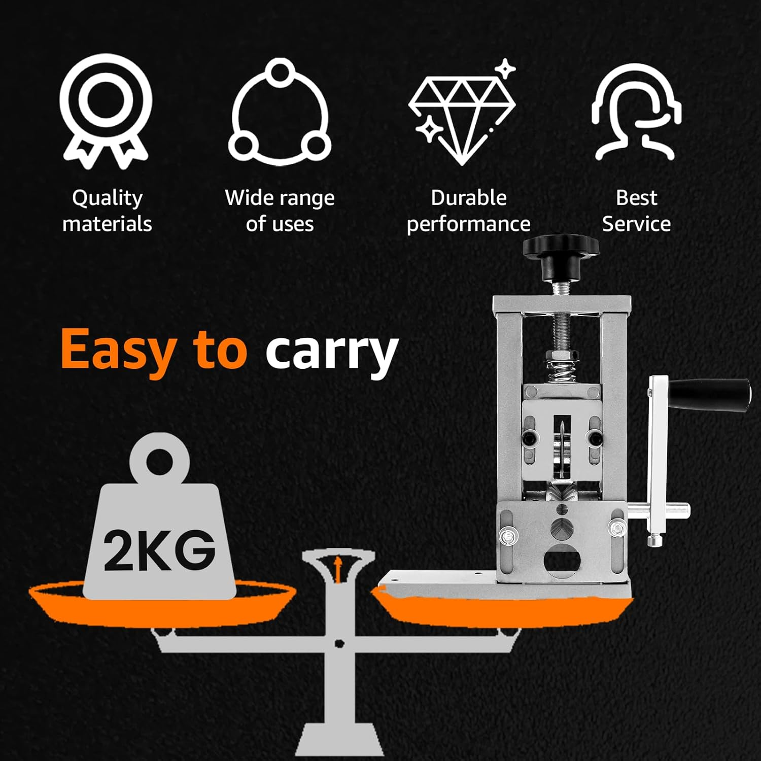 Hnvdkln Wire Stripper Machine, Manual Scrap Wire Stripper, Aluminum Alloy Wire Peeler Machine, Hand Crank Cable Stripper, Multifunctional Cable Stripper Machine, Wire Stripping Tool for 1-25Mm image number 5