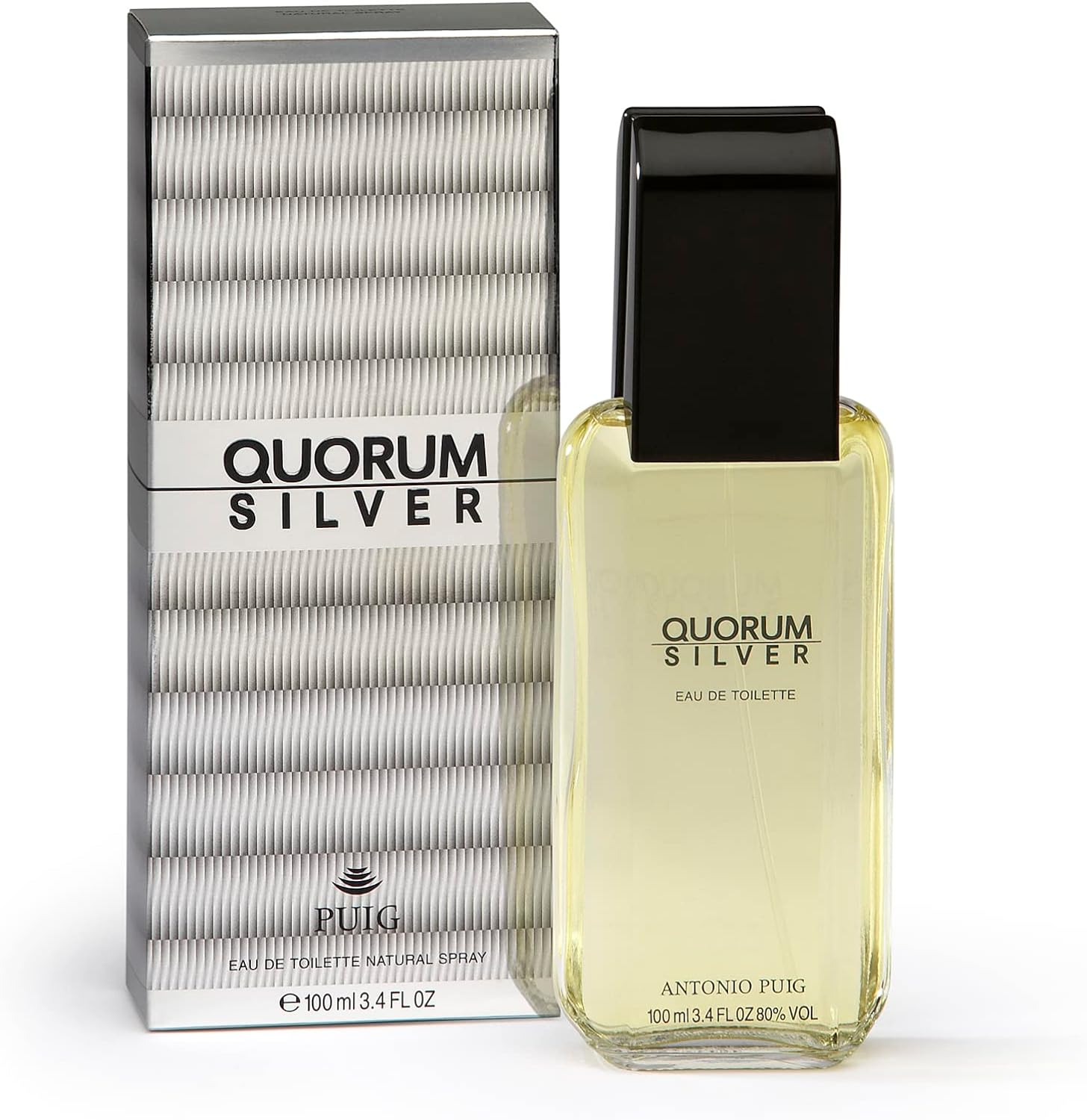 Antonio Puig Quorum Silver Eau De Toilette Spray 3.4 Oz, 100 Milliliters (147419) image number 1