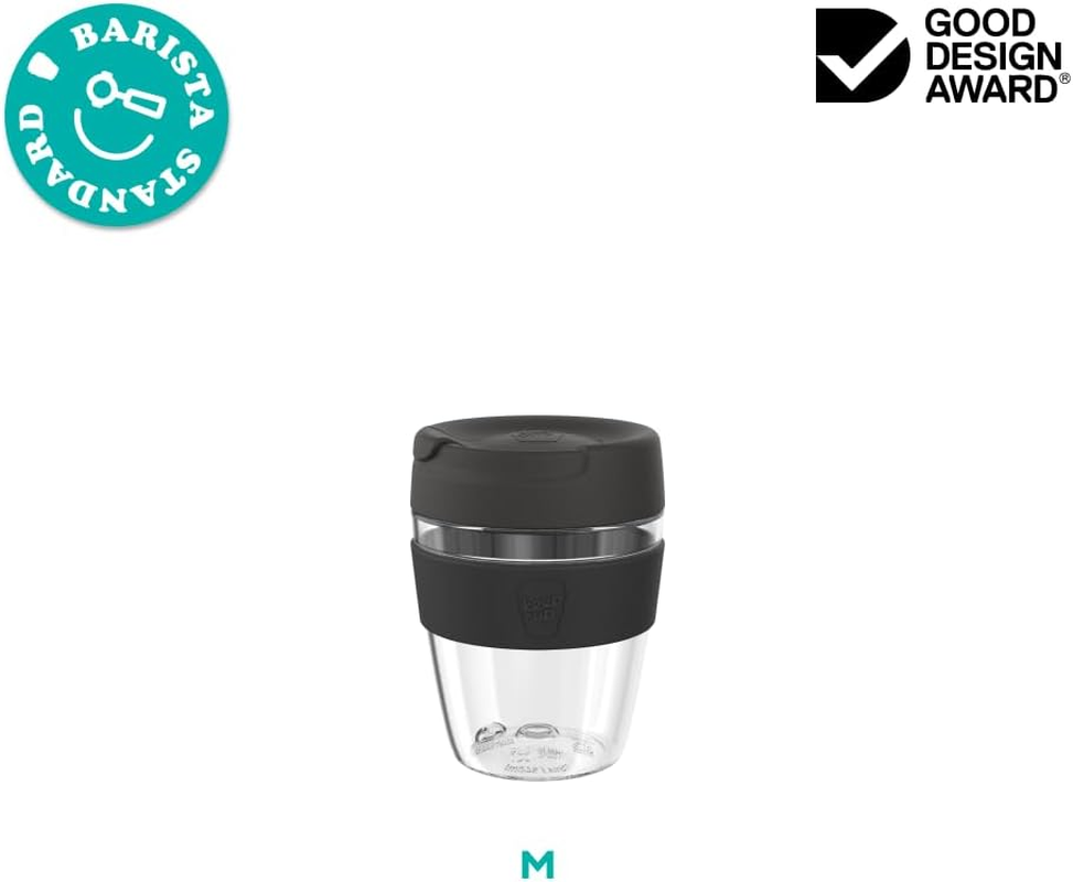 Keepcup Traveller Light, Reusable Coffee Cup Travel Mug - Lightweight Plastic with Leakproof Sipper Lid - 12Oz / 340Ml - Calenture Clear image number 3