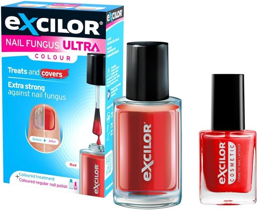 Excilor Ultra Colour - Nude 30Ml. Coloured Nail Fungus Treatment for Infected Nails + a Matching Regular Nail Polish to Match-Up Your Healthy Nails in the Same Colour