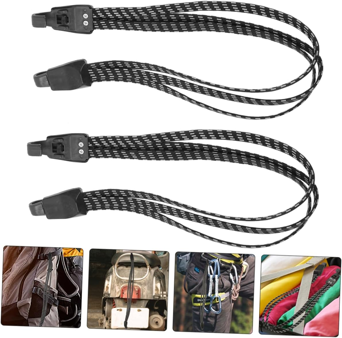 COOLHIYA 2Pcs Luggage Strap Lashing for Suitcases Stretchy Camping Luggage Packing Straps Wear-Resistant image number 6