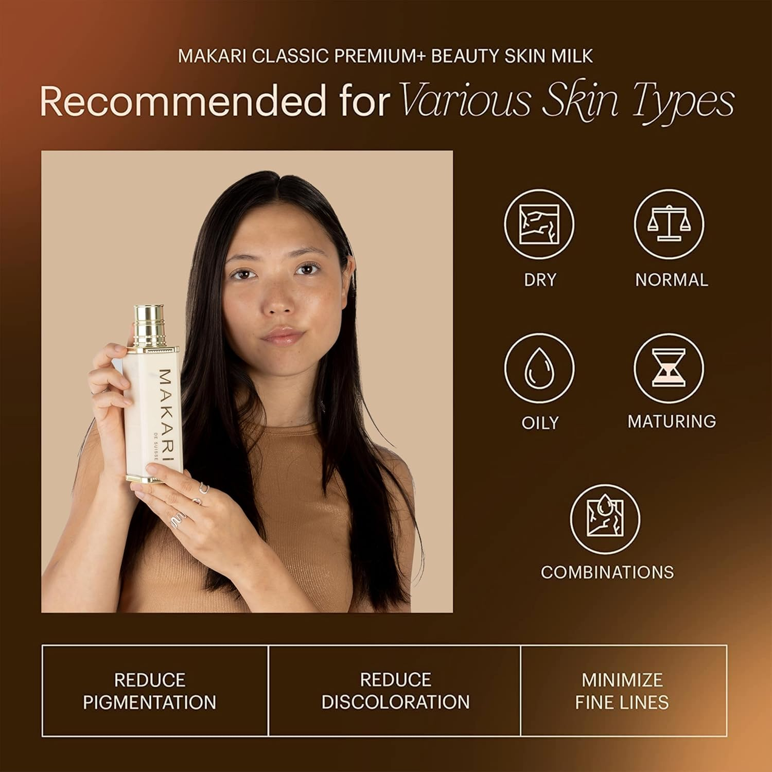 Makari Classic Beauty Skincare Milk 4.75 Fl.Oz &ndash; Intense Toning Body Lotion - Daily Moisturizing Treatment for Dark Spots, Acne Scars & Hyperpigmentation image number 5