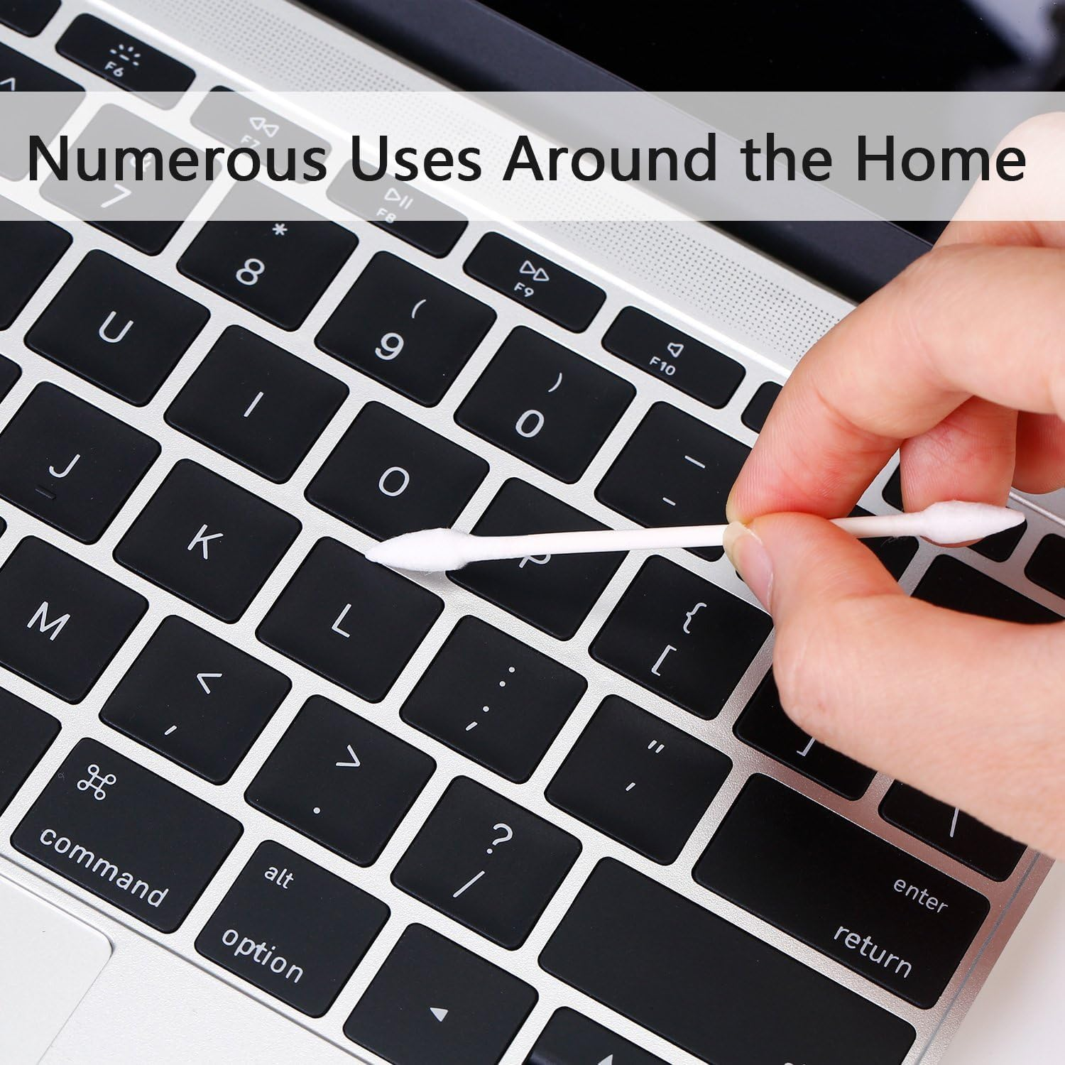 Pointed Cotton Swabs Compatible with Q Tips Double Precision Tips Cotton Buds with Cardboard Stick for Makeup 400Pcs image number 1