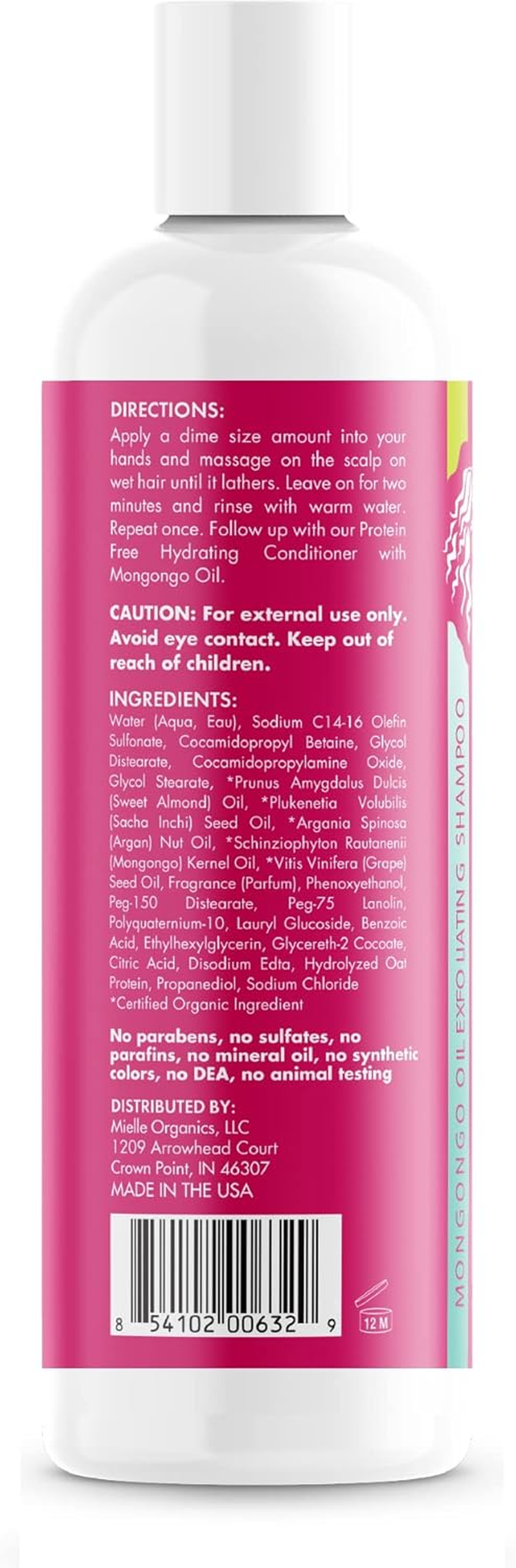 Mielle Organics Mongongo Oil Exfoliating Shampoo 8Oz image number 5