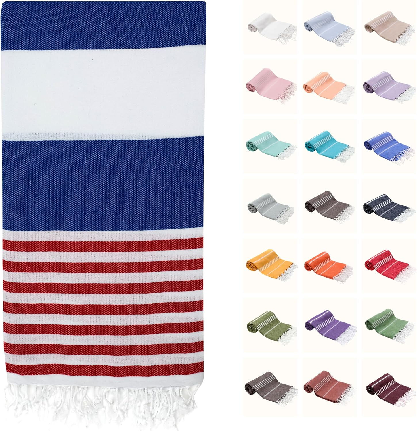 Park & Oz Turkish Peshtemal Beach Towels, 100% Cotton, Toallas Turcas, Lightweight, Fast Drying, Great for Travel, Yoga, Pool, Spa and Bath- Absorbent, Sand Free, Multipurpose Towel (Baby Pink)