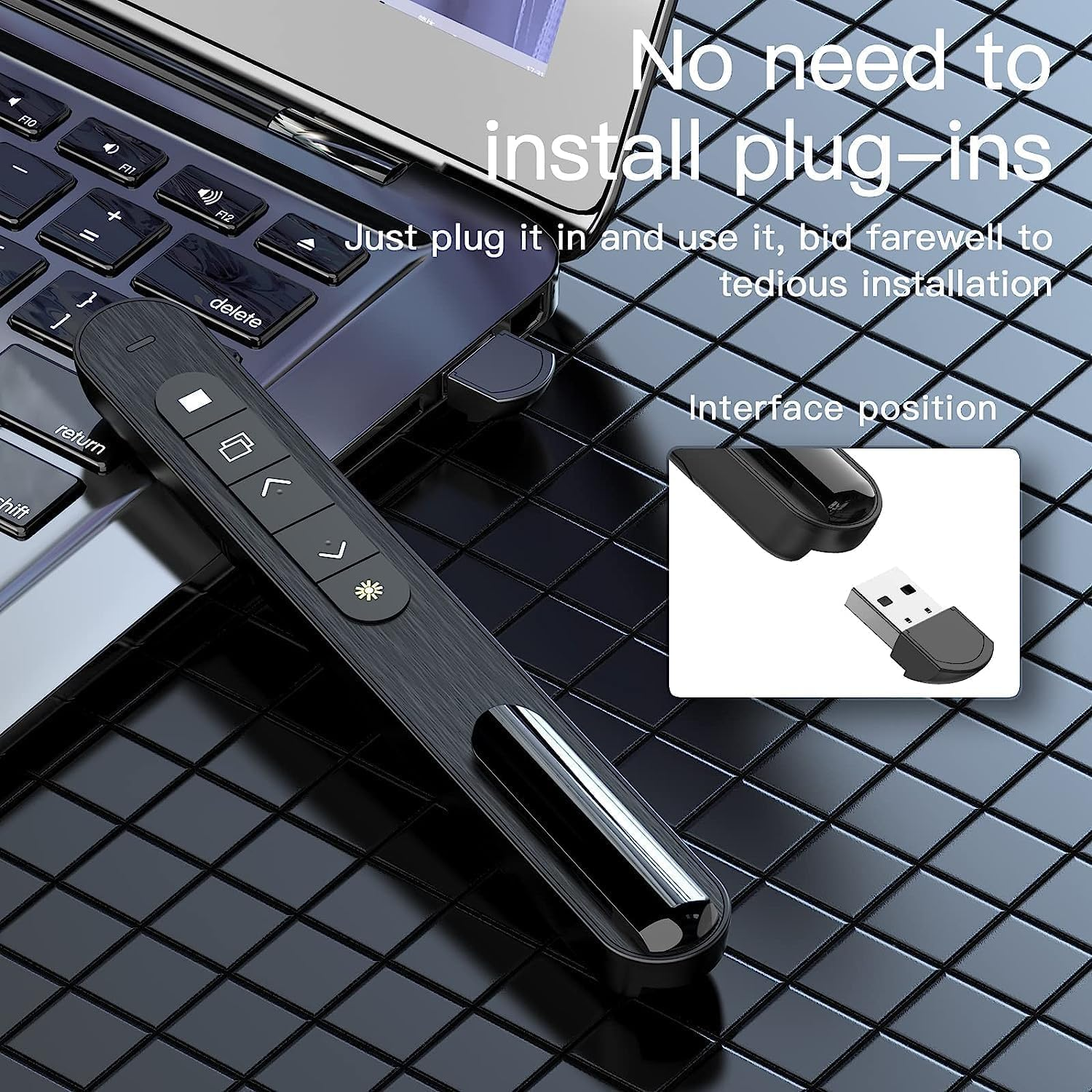 Presentation Clicker Wireless Presenter for Presentations Remote RF 2.4Ghz Classroom Must Haves Powerpoint Clicker for Mac Windows Linux Computer Laptop Google Slide PPT image number 1