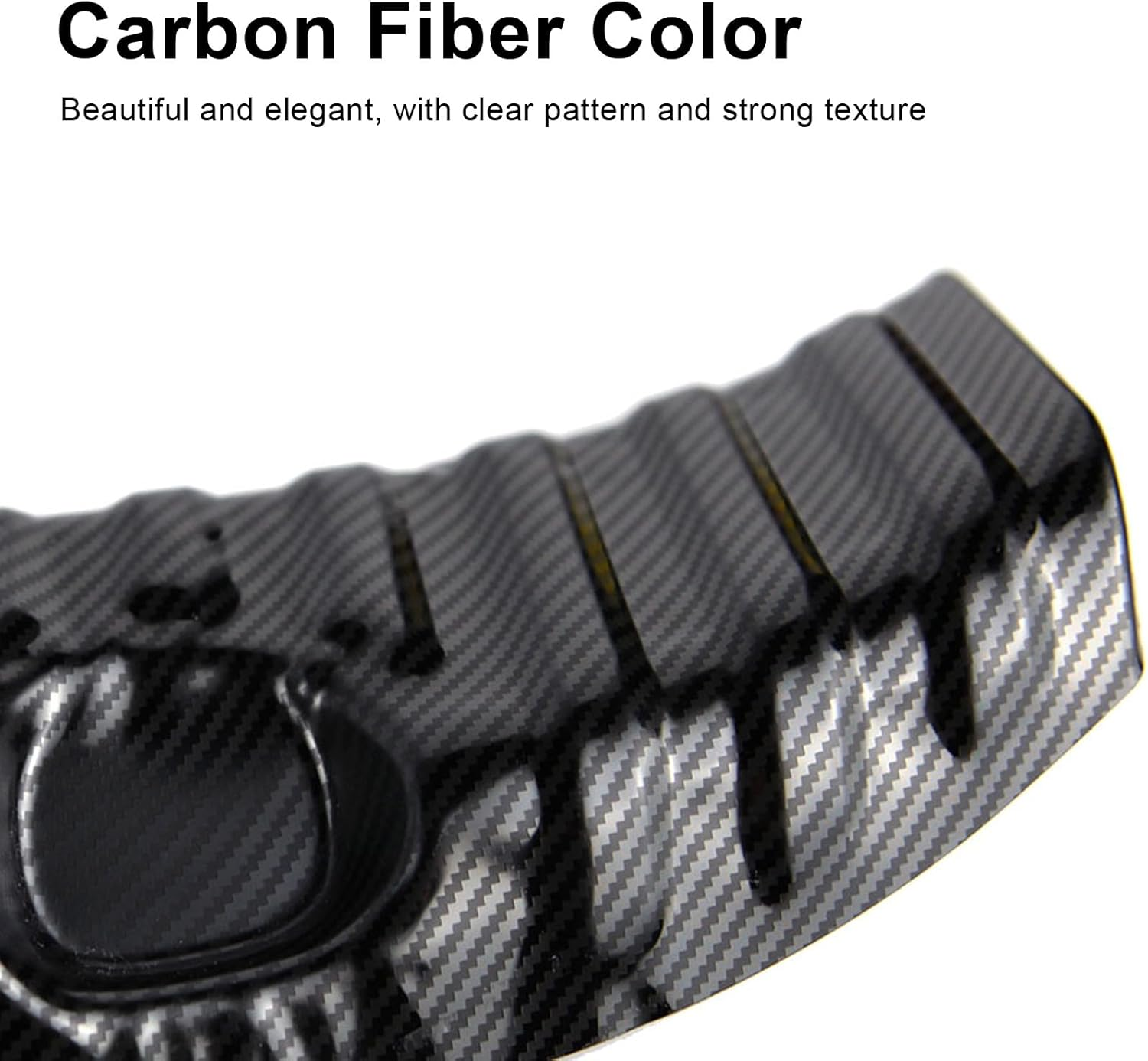 Rear Bumper Guard for Tesla Model Y 2021-2024, Carbon Fiber Style Stainless Steel Rear Trunk Bumper Protector Guard, Easy Installation image number 6