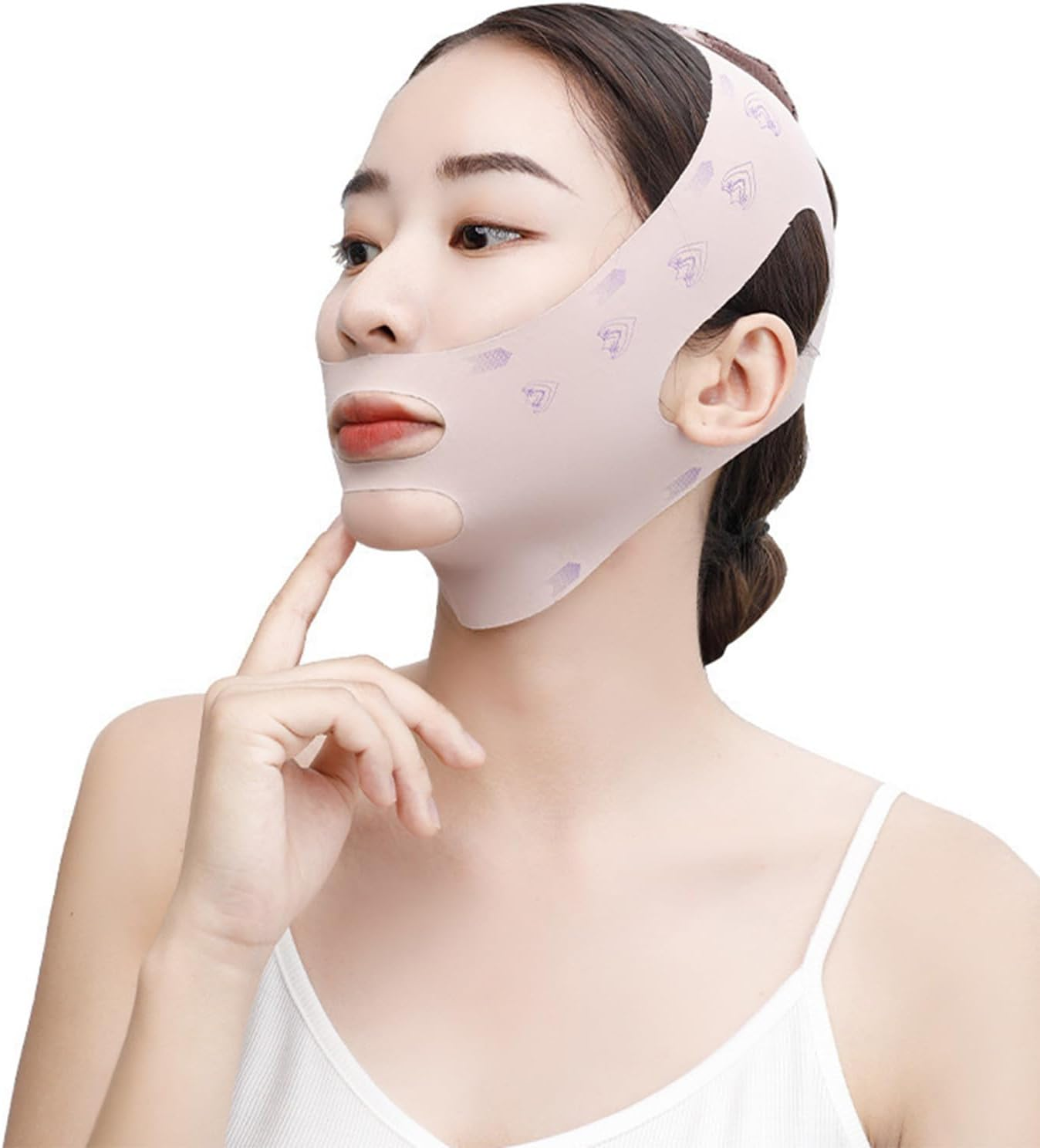 CTOUUGRS Chin Strap for Sleeping, V Line Chin Face Lifting Mask, Double Chin Reducer Eliminator for Women, Jawline Mask with Breathable Comfortable Design, Face Wrap for Overnight Skincare, Facial Slimming Device for Chin and Neck image number 3