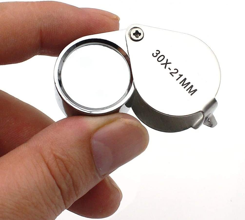Jewelers Loop Magnifier Glass,30X 21Mm Jewelers Eye Magnifying Glass for Gems, Jewellery, Coins, Map, Stamps, Currency Detect and Elders Gift image number 2