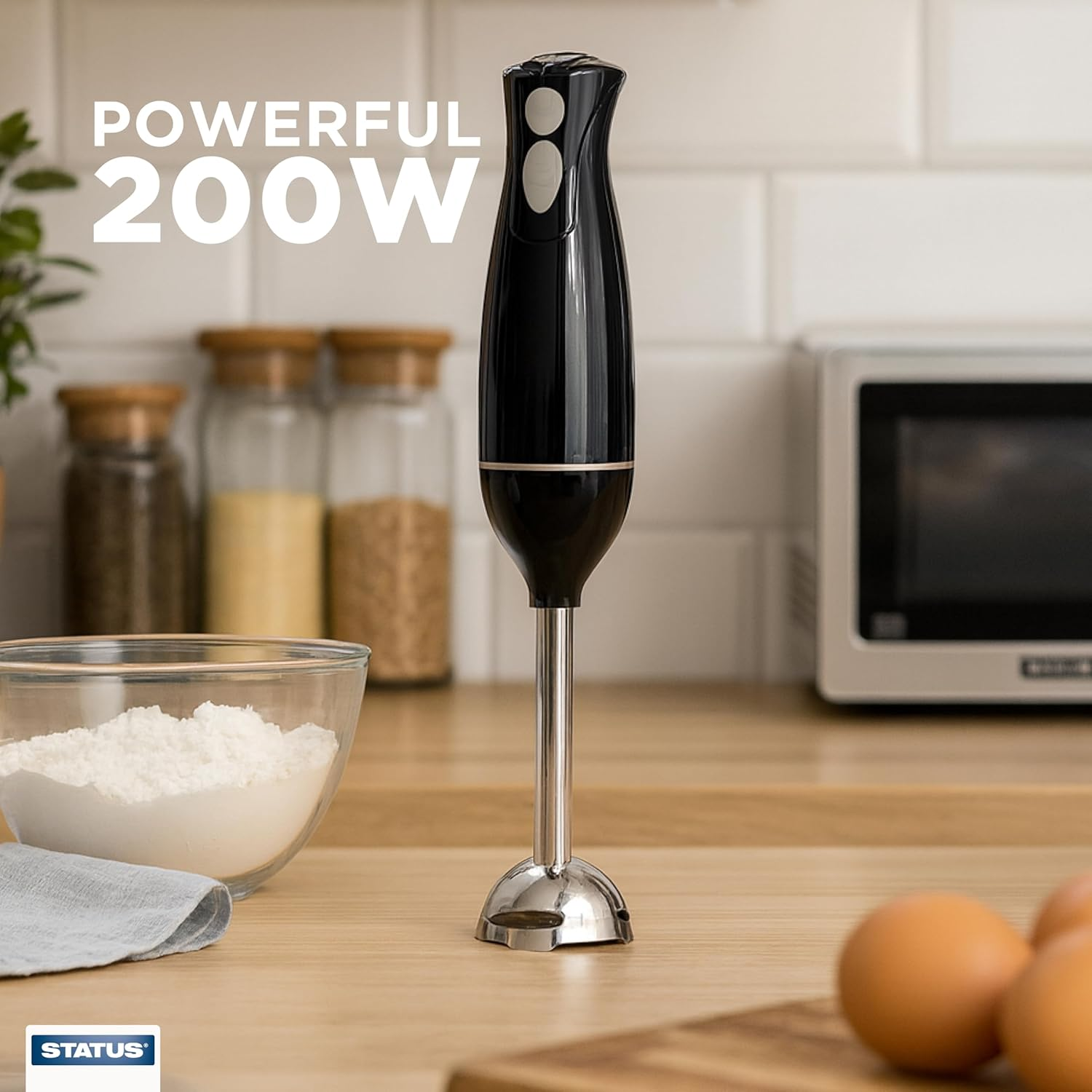 STATUS Concord Hand Blender | Stick Blender 2 Speed | 200W Black Hand Held Blenders | CONCORD1PKB4 image number 2
