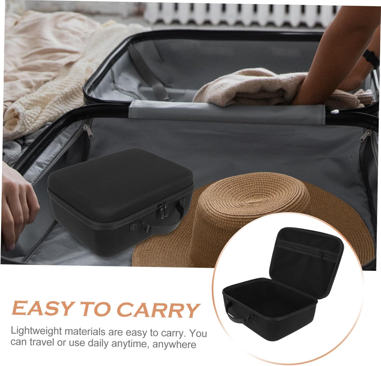 ELAYARD Portable Hair Dryer Storage Bag Travel Case Organizer for Hair Lining Case image number 5