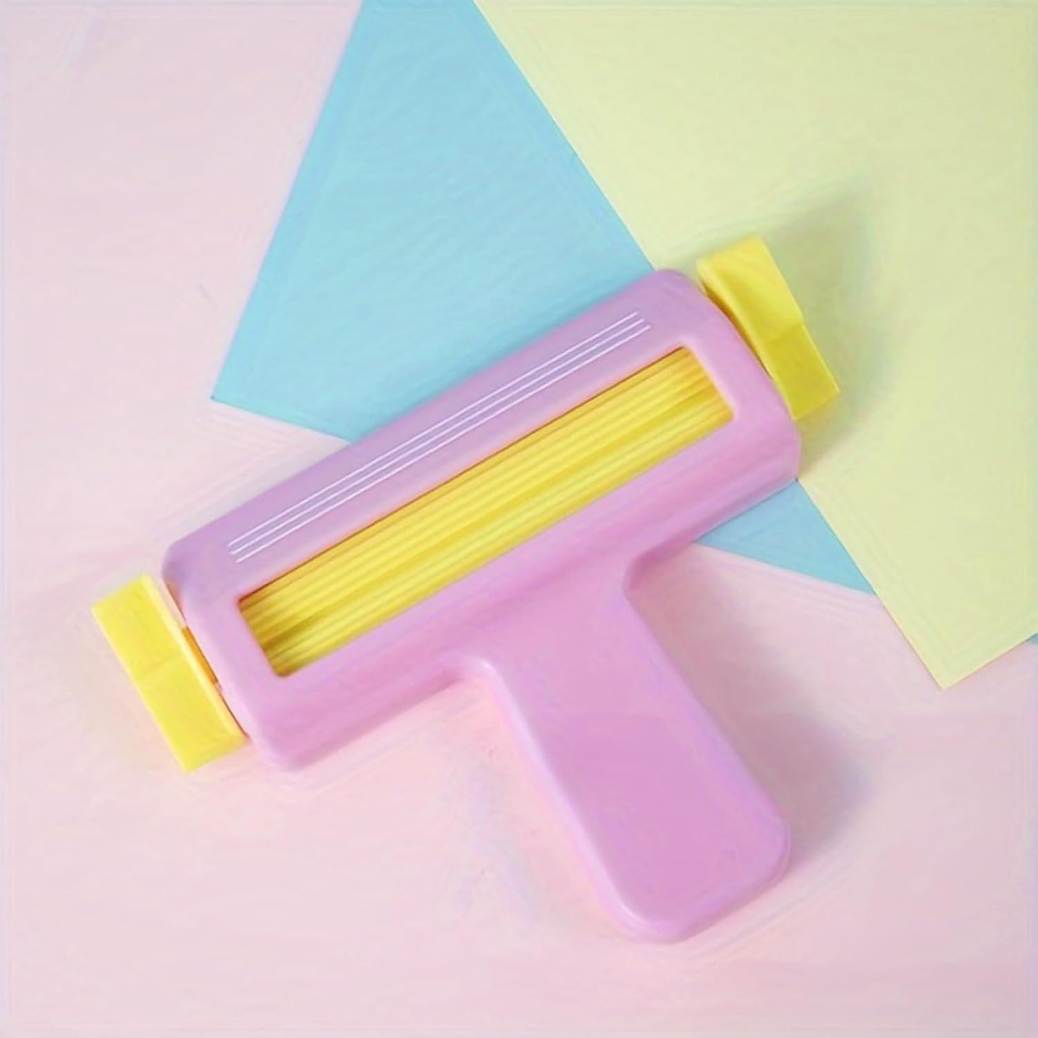 Die Cutting Machine, Manual Paper Embossing Machine, Paper Crimper Tool for DIY Crafts, Scrapbooking, Card Making (Pink) image number 5