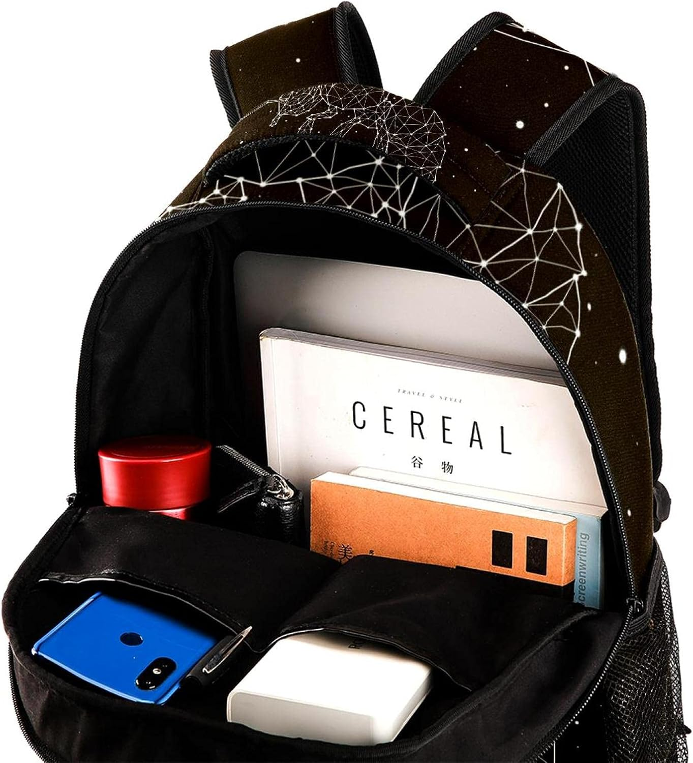 Bee Constellation Backpack Students Shoulder Bags Travel Bag College School Tote Backpacks image number 4