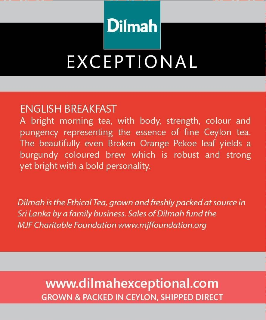 Dilmah Exceptional English Breakfast, 40 Grams image number 5