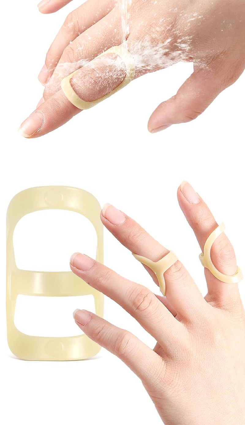 Quhoxdye10Pcs Oval Finger Splints & Sleeves Kit, 6 Pcs Graduated Oval Trigger Finger Splint & 4 Finger Sleeves Supoort Brace,Trigger Finger Splints for Thumb, Index, Middle, Pinky or Ring Finger image number 5