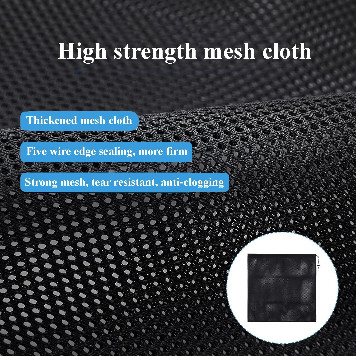 Pump Barrier Bag - Large Capacity Durable Filter Media Bag for Outdoor Pond, Aquarium & Water Garden - Submersible Protective Cage for Biological Filtration (2) image number 6