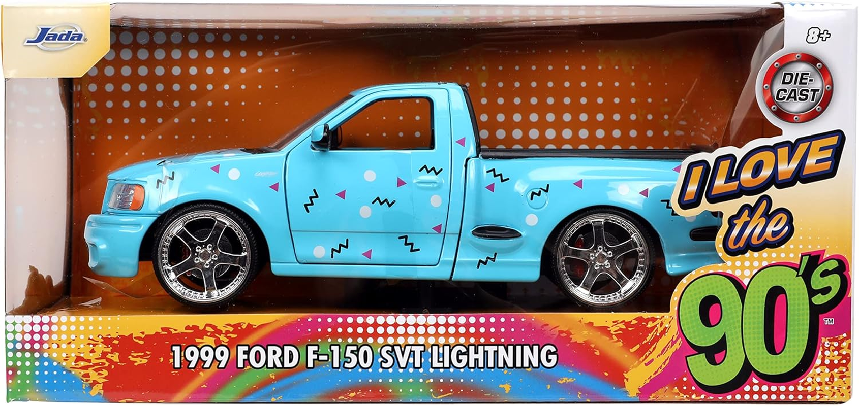 Jada Toys I Love the 90'S 1999 Ford F-150 SVT Lightning 1:24 Scale Pickup Truck image number 5