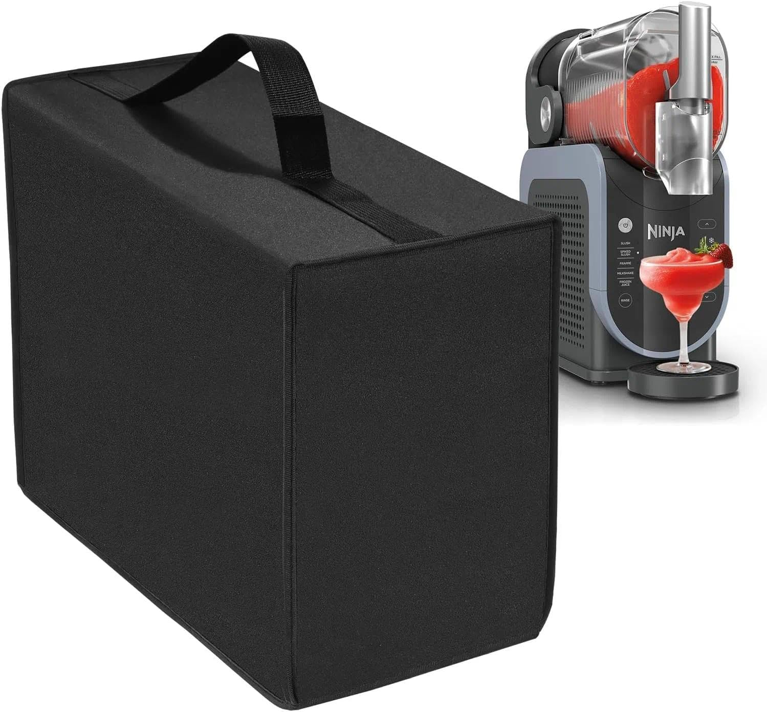 Slushie Machine Dust Cover &ndash; Heavy Duty Waterproof Cover for Ninja Slushie Machine, Compatible with FS301C/FS301 Slushi Ice Cream Maker (Black) &ndash; Fengea image number 3