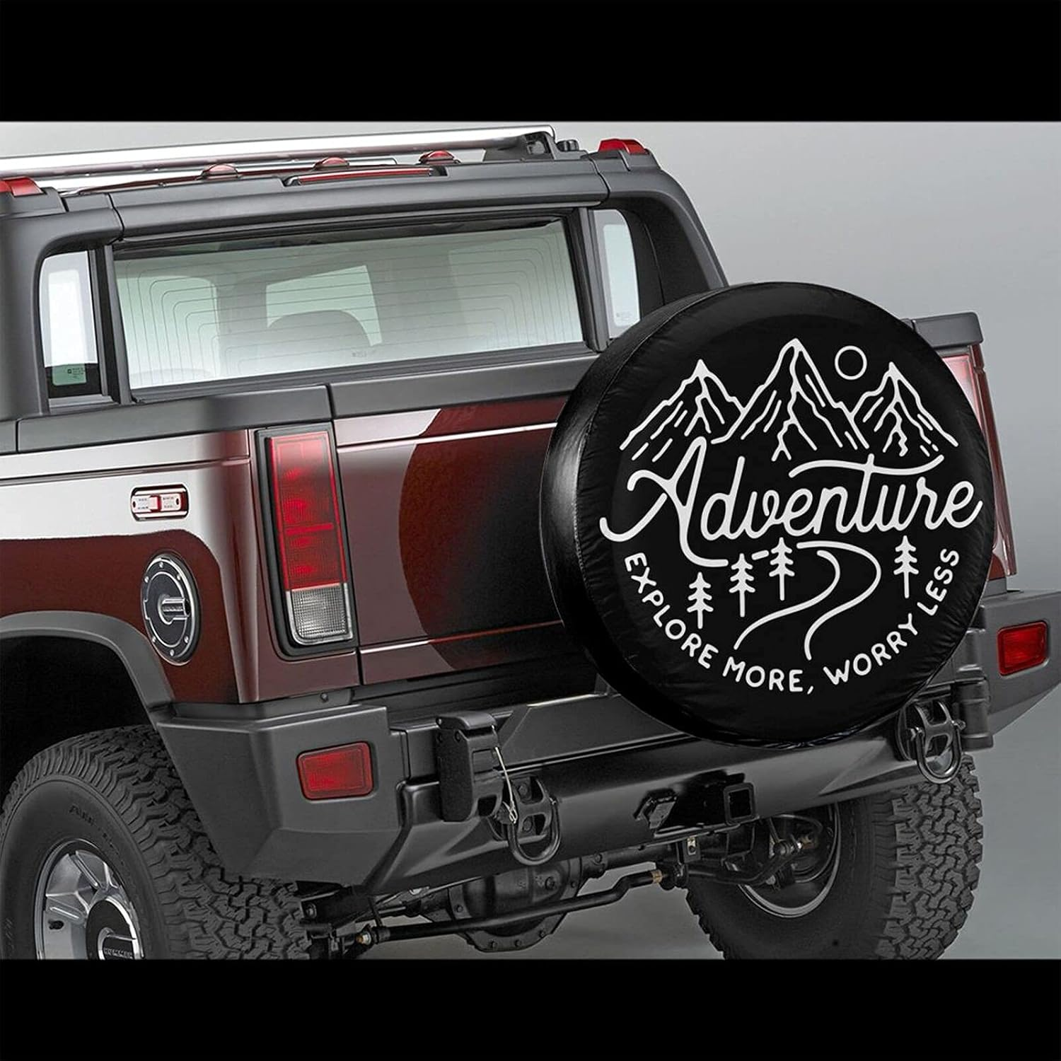 Adventure Awaits Rv Spare Tire Cover for Rvs Trailer Wheel Covers for Trailer Tires Camping Weatherproof Universal for SUV Truck Camper Travel Trailers Accessories 14" 15" 16" 17" image number 5