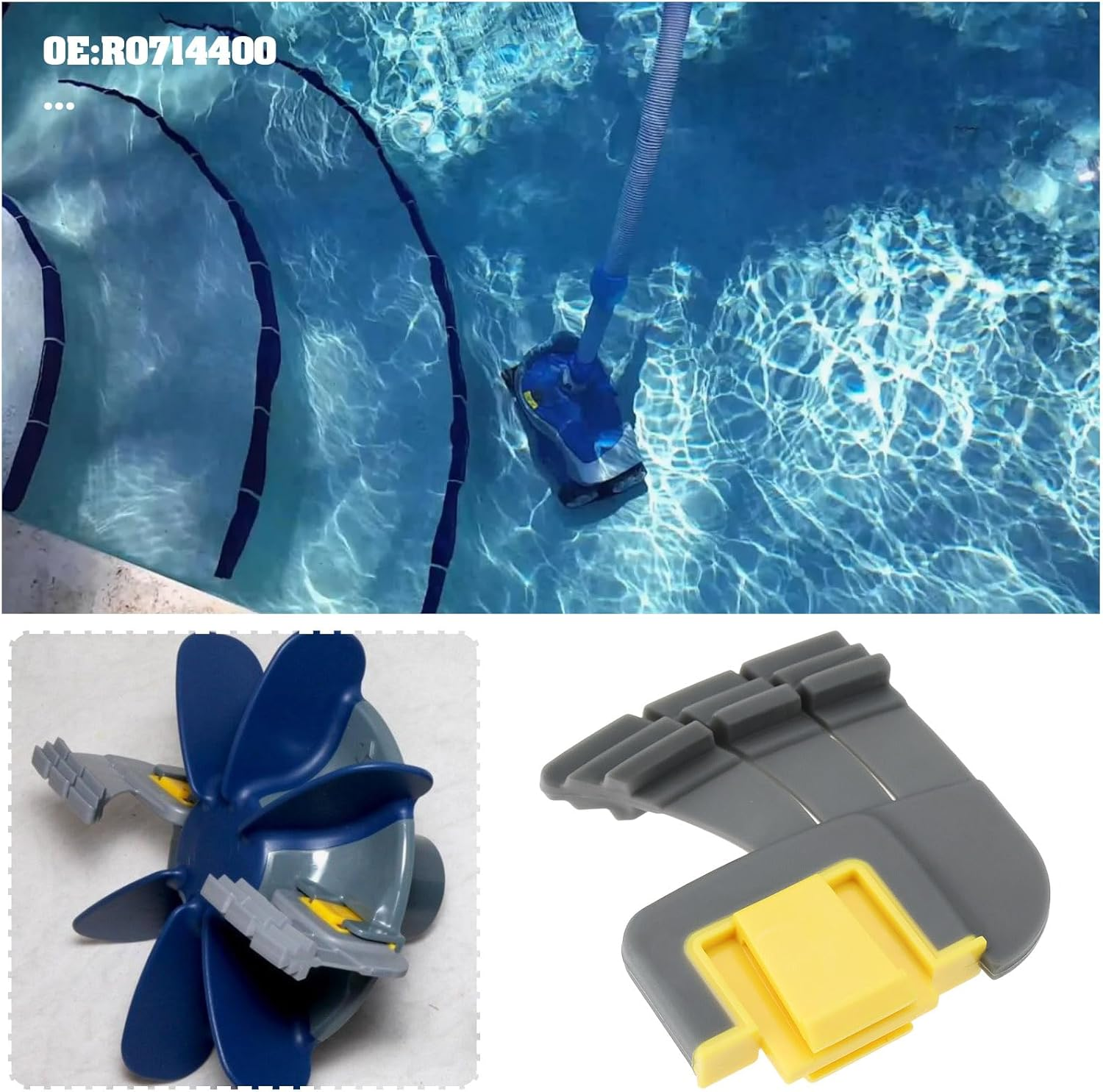 Emagtech 4PCS Pool Cleaner Cyclonic Scrubbing Brush R0714400 Compatible with MX8 Elite MX6 Elite and Maxx Pool Cleaner image number 4