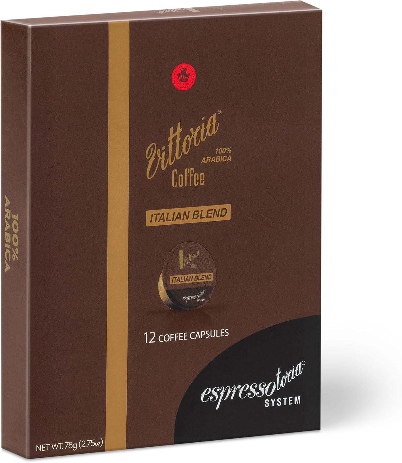 Vittoria Coffee Italian Blend Espressotoria System Capsules 78 G (Case of 12)