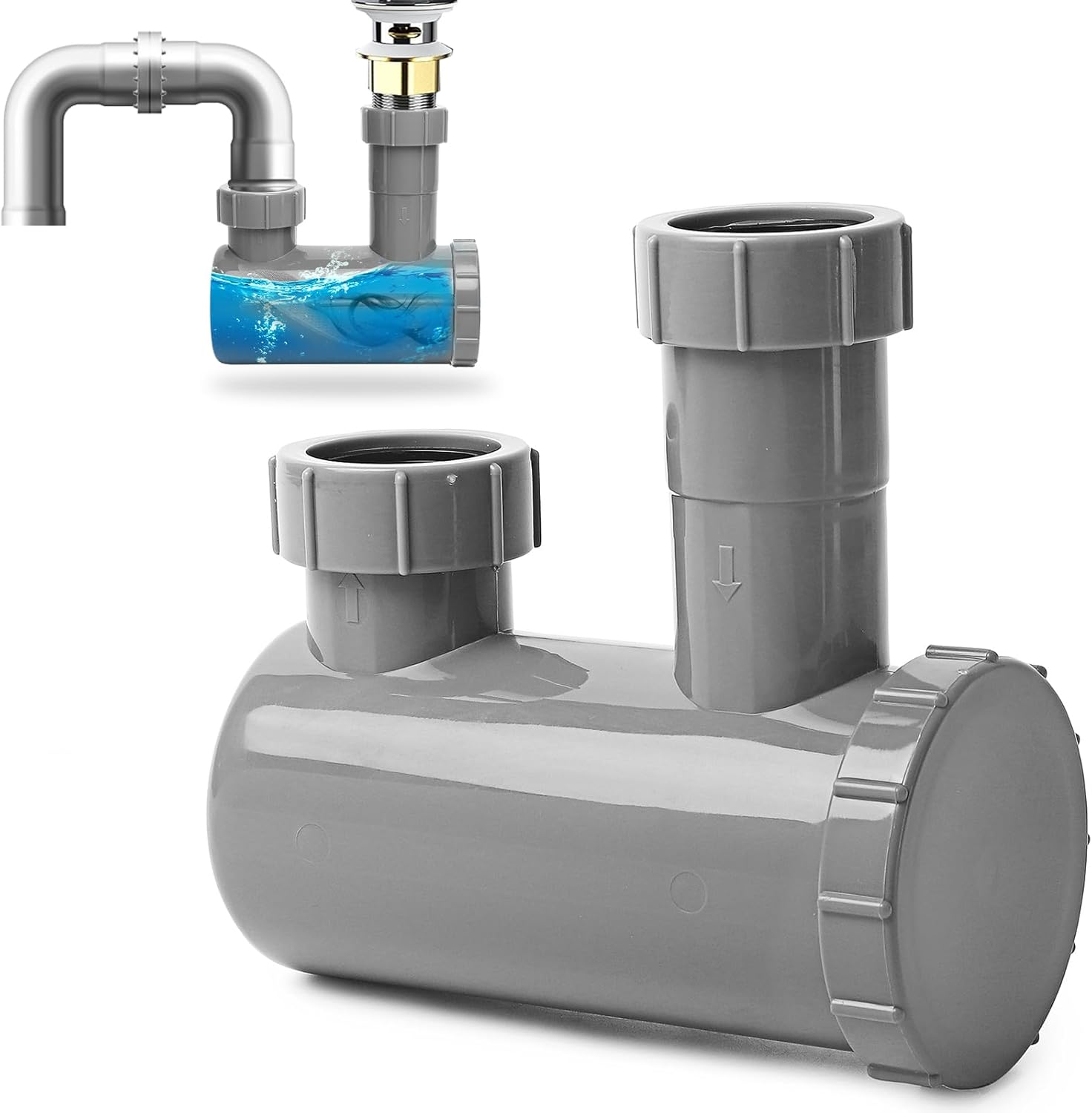 Moyretty Universal Shampoo Bowl Sink Hair-P Trap, Beauty Barber Salon Equipment PVC Material Easy Clean(1 Pack) image number 1