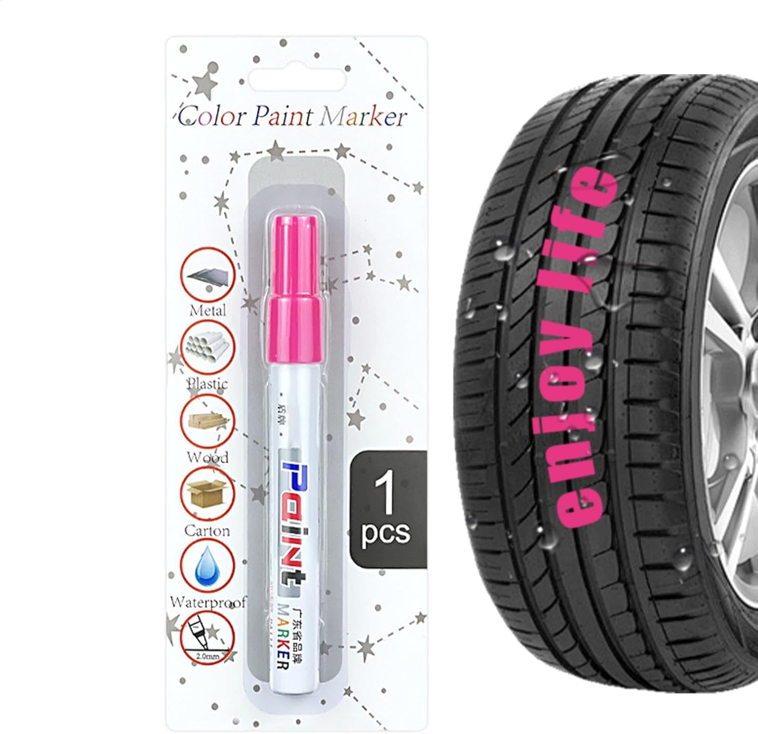 Car Paint Pen - Waterproof Auto Paint Pen Set | Multifunctional Fast Drying Automotive Primers, Long-Lasting Car Touchup Accessories for Fingernail Scratches