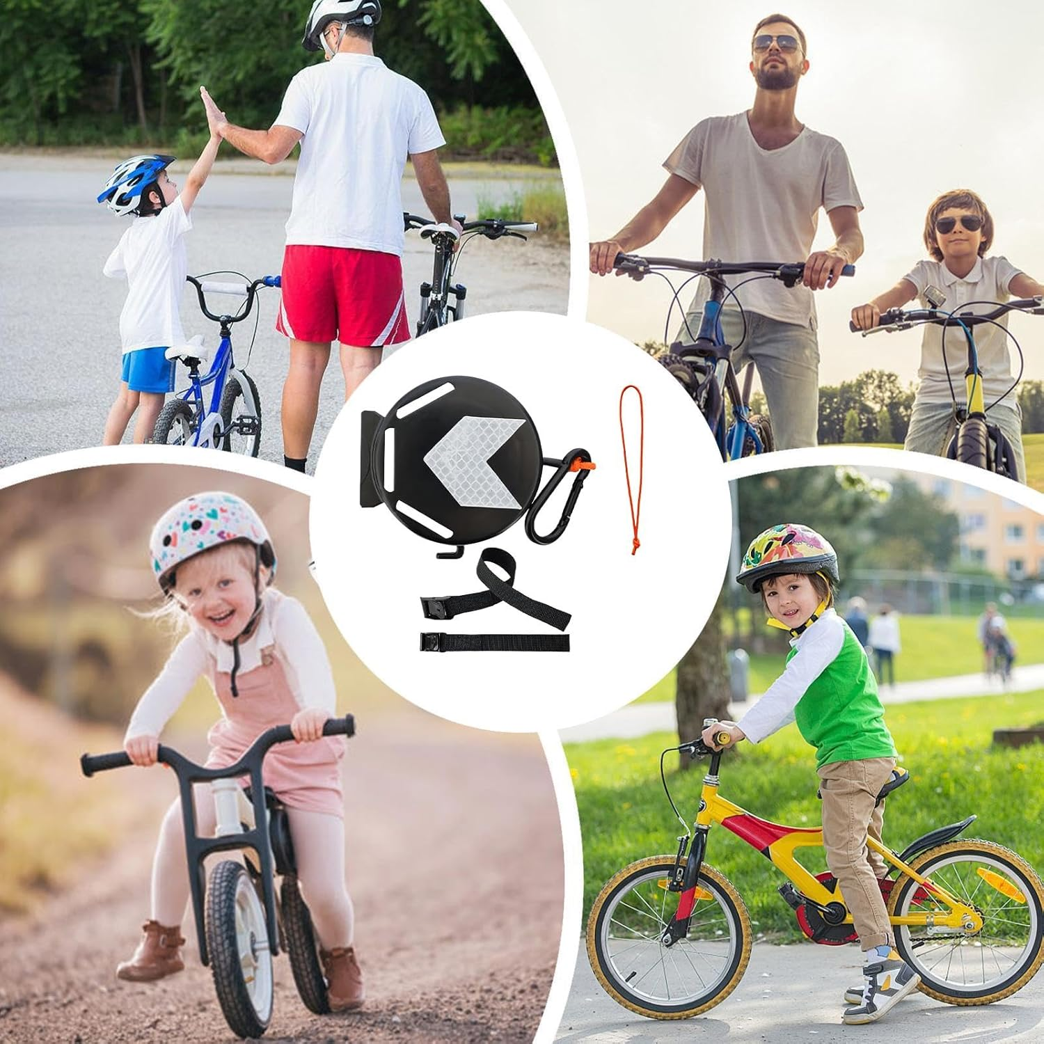 Vgvgaj Cycle Towing Strap | Riding Parent-Child Pull Traction Rope with Carabiner - Trailer Attachment String for Mountain, Folding Cycle image number 3