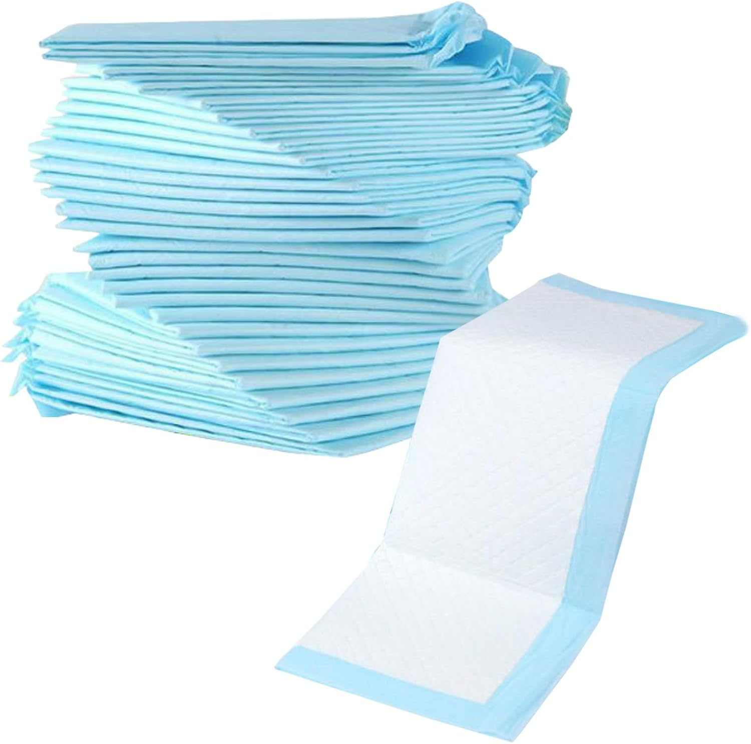 Changing Table Pads, 100Pcs Waterproof Baby Diaper Changing Pad, Multiple Layer Breathable under Napkin Leak-Proof Adult Chucks for Adult Child Baby Pets, 13X18 Inches image number 5