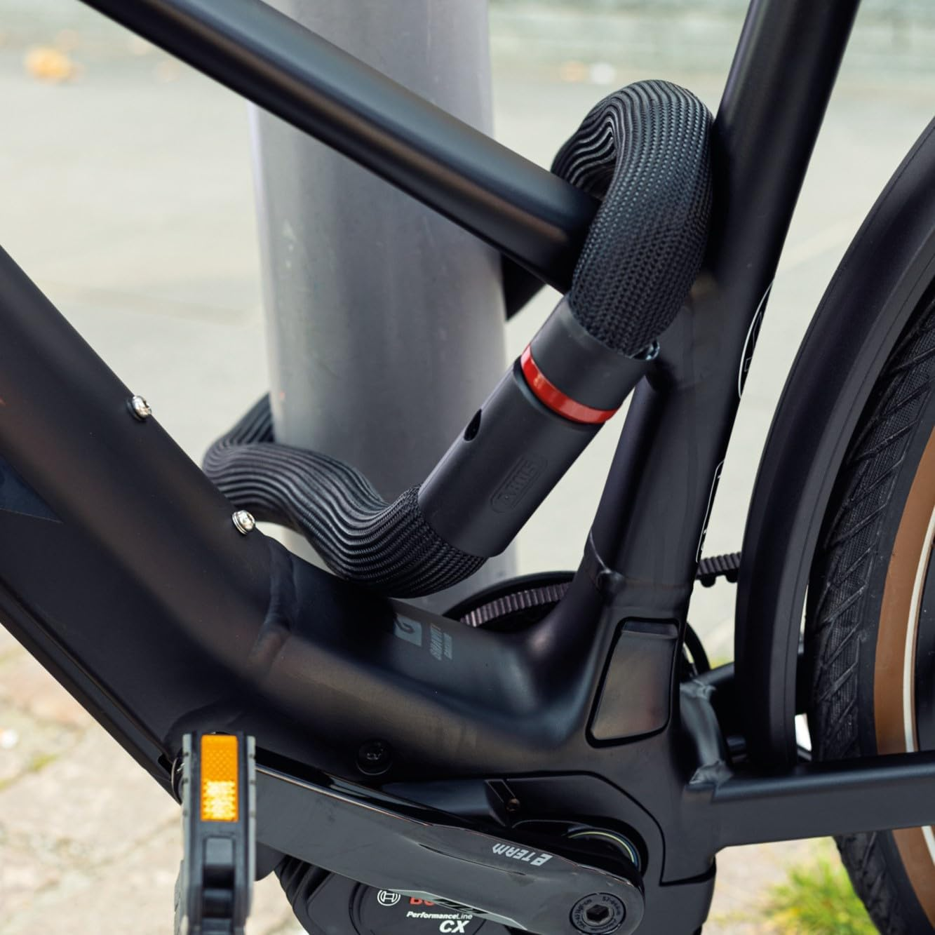 ABUS Goose Lock Chain Lock - Bendable, Rattle-Free Bicycle Lock Made of Hardened Steel - 6 Mm Thick - 85 Cm Long - with Key - ABUS Security Level 7 - Black