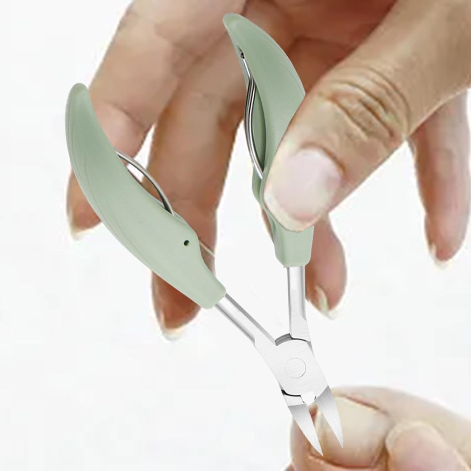 Thick Nail Cutters | Toenails Trimmer | Stainless Steel Pedicure Tools with Non-Slip Rubber Handle, Professional Thick & Ingrown Toe Nail Cutters for Men, Women and Seniors image number 4