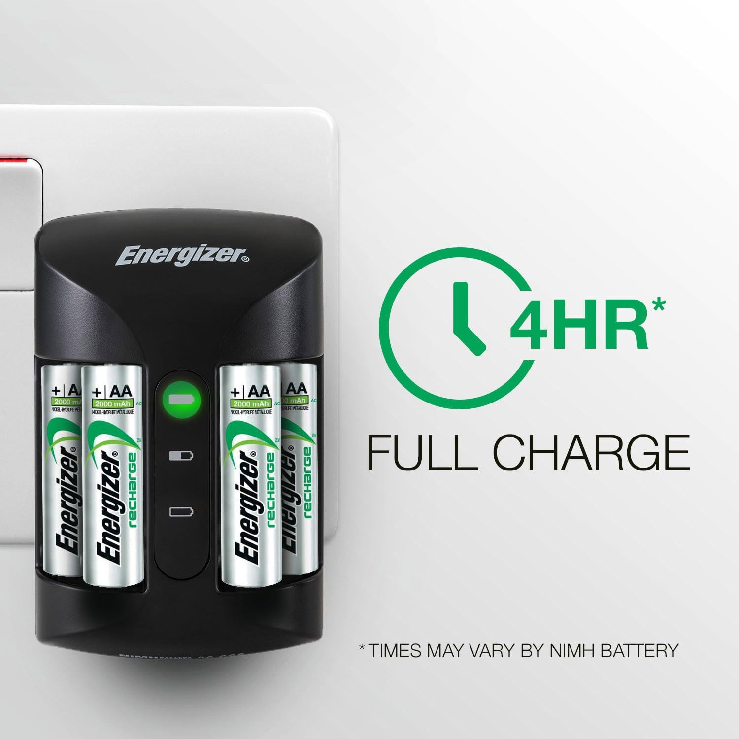 Energizer Recharge Pro Battery Charger (4 AA Rechargeable Batteries Included) image number 5
