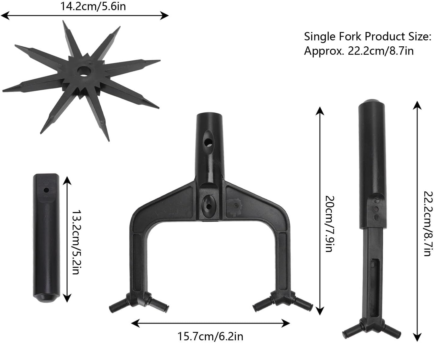 ANKROYU Garden Soil Scarifier, Wear-Resistant Handheld Rotary Tiller, 2-In-1 Ventilated Scarifier and Cultivator, Lightweight & Portable Garden Tool for Soil Loosening and Aerating image number 6