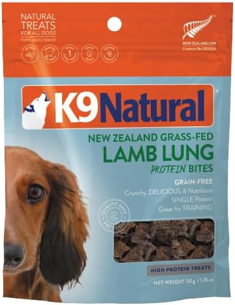 K9 Natural Grain-Free Air Dried Dog Treat Protein Bites (Beef Lung, 60G) image number 2