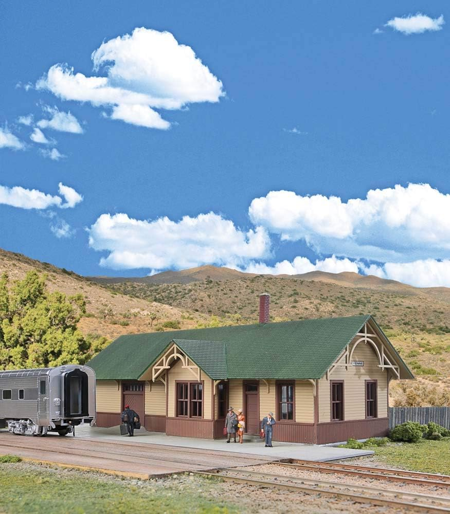 Walthers Cornerstone Brick Mission Style Depot Train image number 4