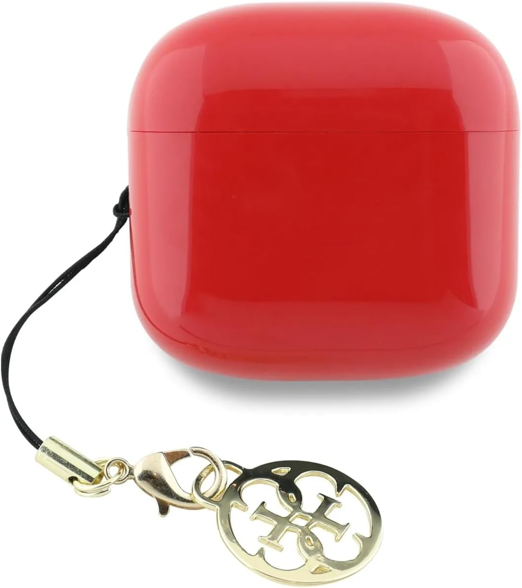 CG MOBILE Guess Charm TWS Wireless Headphones with Gloss Effect and Classic Logo Print - Red image number 4